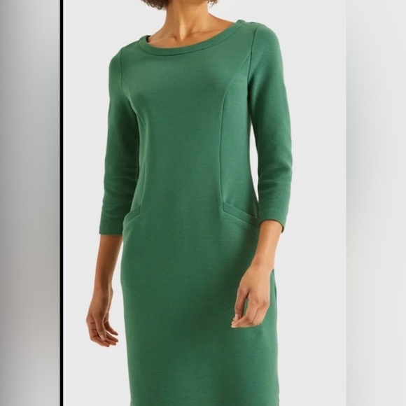 Boden Kelly Green 3/4 Sleeve Dress - Picture 2 of 6